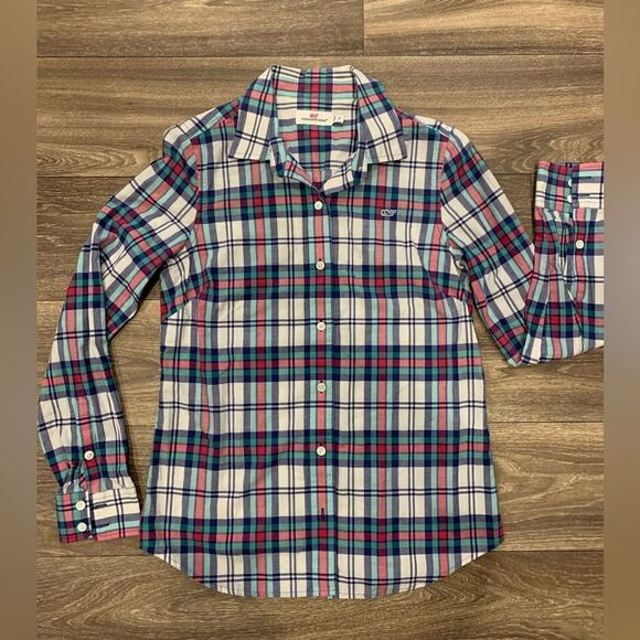 Vineyard Vines Whale Cotton Button Shirt.  Size: 4 - Picture 1 of 4